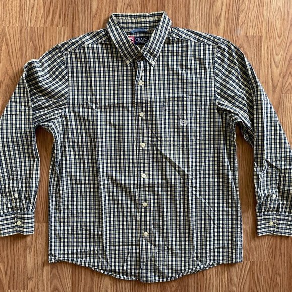 Chaps Men Casual Shirt Long Sleeve Collared Button Down Front Pocket Size M - Picture 5 of 8